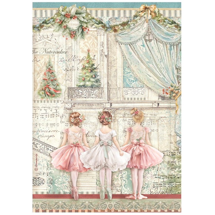 Papier ryżowy do decoupage A4 The Nutcracker Balet DFSA4943 Stamperia