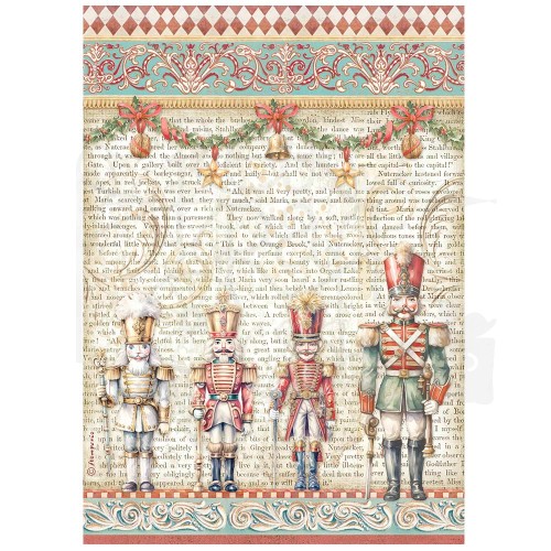 Papier ryżowy do decoupage A4 The Nutcracker Żołnierzyki DFSA4942 Stamperia