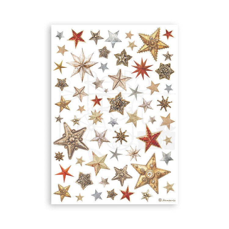 Papier washi A5 Gear Up For Christmas SBW09 Stamperia