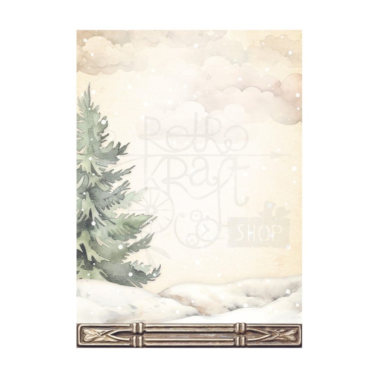 Papier ryżowy A6 Gear Up For Christmas Backgrounds tła - zestaw 8szt DFSAK6026 Stamperia