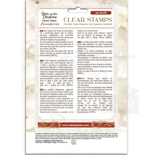 Stempel akrylowy 14x18cm Gear Up For Christmas Kule śnieżne WTK197 Stamperia