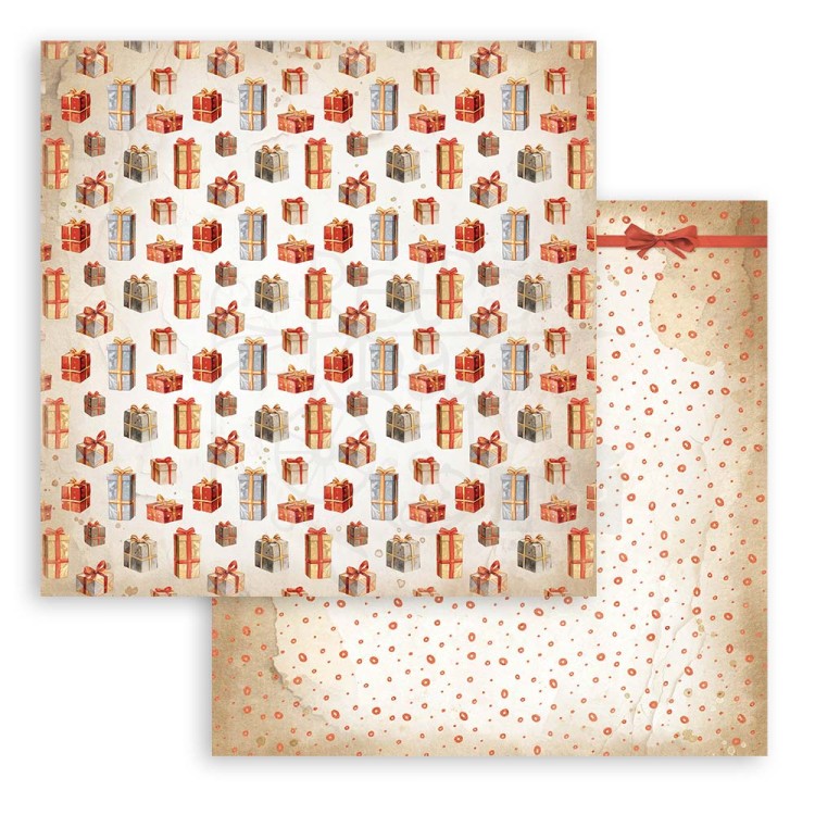 Zestaw papierów do scrapbookingu 20x20 Gear Up For Christmas Backgrounds Tła SBBS111 Stamperia