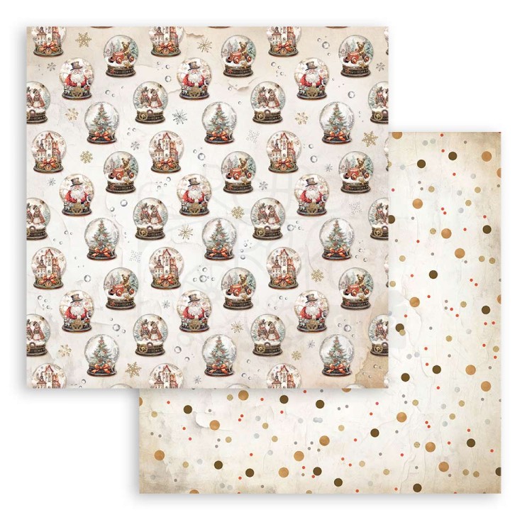 Zestaw papierów do scrapbookingu 20x20 Gear Up For Christmas Backgrounds Tła SBBS111 Stamperia