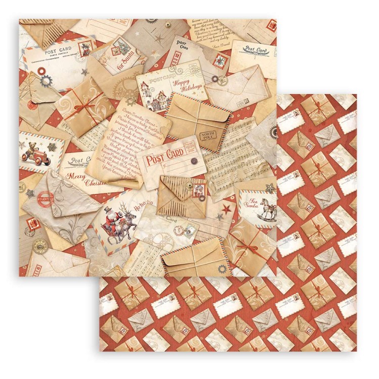 Zestaw papierów do scrapbookingu 20x20 Gear Up For Christmas Backgrounds Tła SBBS111 Stamperia