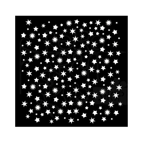 Szablon maska 18x18 Classic Christmas Gwiazdki KSTDQ112 Stamperia