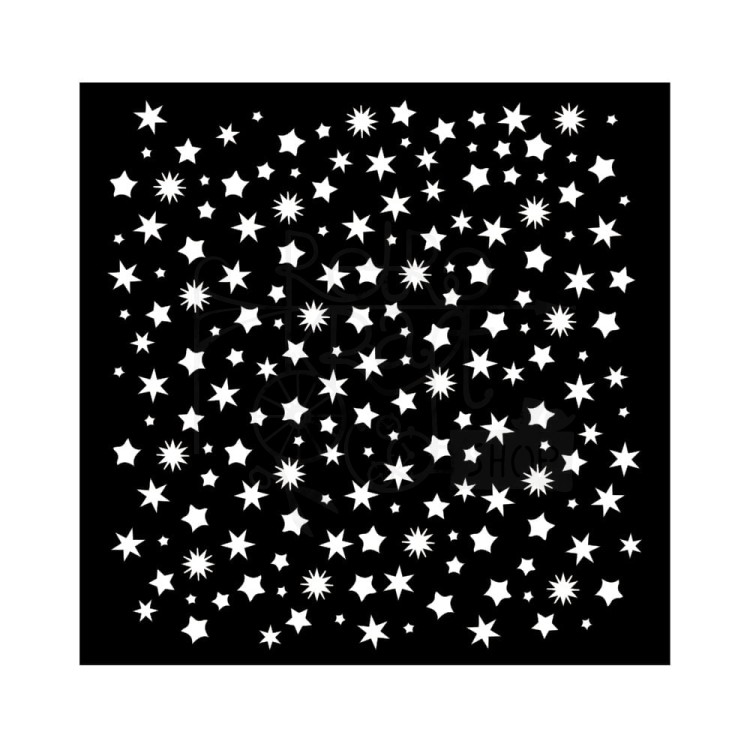 Szablon maska 18x18 Classic Christmas Gwiazdki KSTDQ112 Stamperia