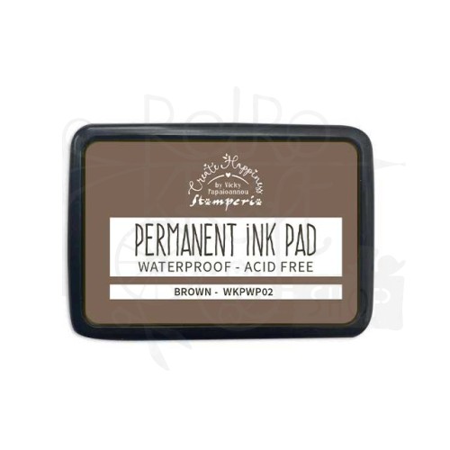 Tusz permanentny brązowy Permanent Ink Pad Brown WKPWP02 Stamperia