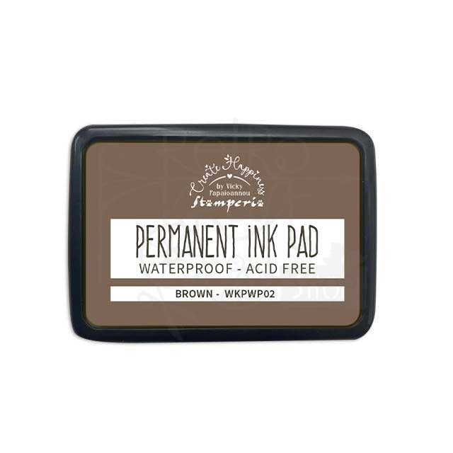 Tusz permanentny brązowy Permanent Ink Pad Brown WKPWP02 Stamperia