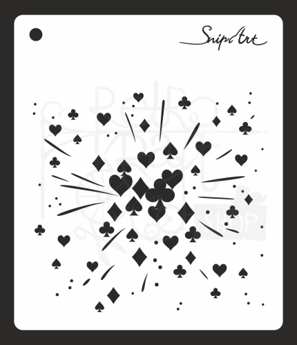 Szablon maska 15x15 Lucky Games karty SnipArt