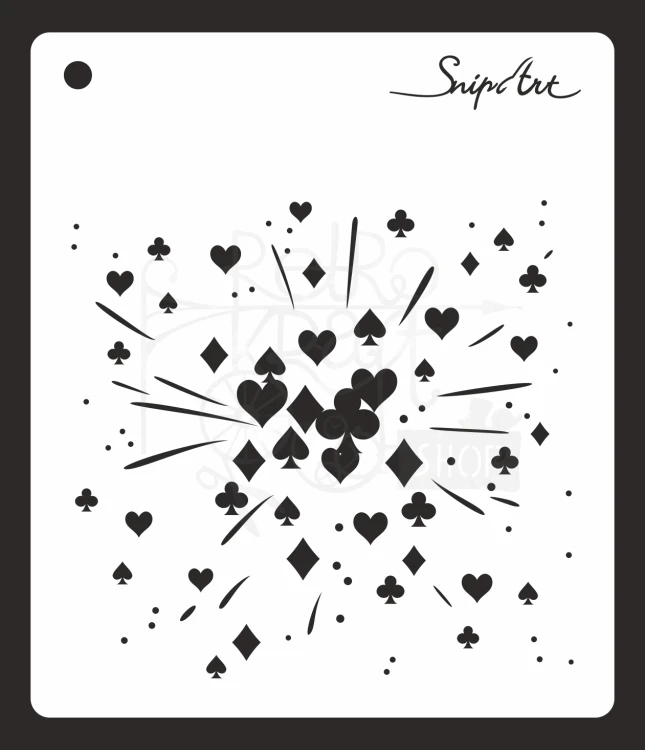 Szablon maska 15x15 Lucky Games karty SnipArt