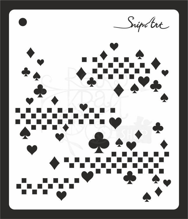 Szablon maska 15x15 Lucky Games karty i szachownica SnipArt