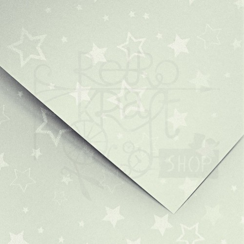 Arkusz papieru Karton ozdobny Stars srebrny A4 220g Galeria Papieru