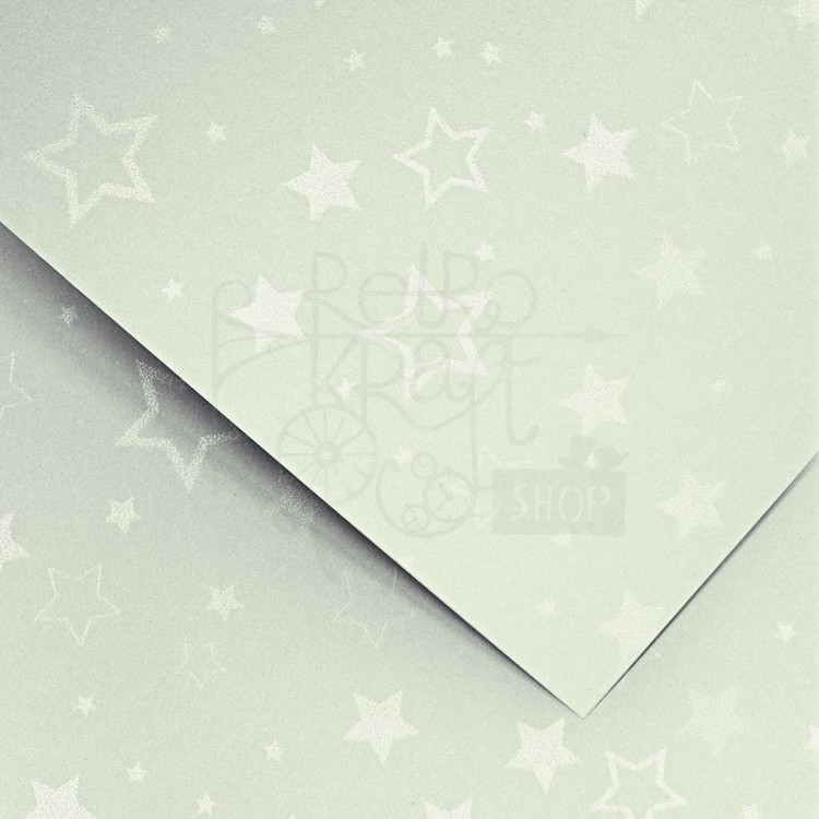 Arkusz papieru Karton ozdobny Stars srebrny A4 220g Galeria Papieru