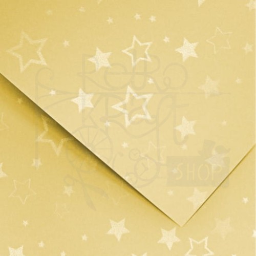 Arkusz papieru Karton ozdobny Stars srebrny A4 220g Galeria Papieru