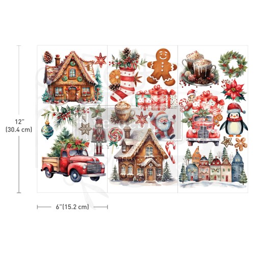Rub-on Decor Transfers 15x32.5 Winter Wonderland 673697 Prima