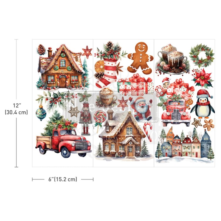 Rub-on Decor Transfers 15x32.5 Winter Wonderland 673697 Prima
