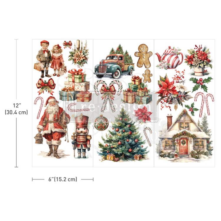 Rub-on Decor Transfers 15x32.5 Joyful Jingles 673680 Prima