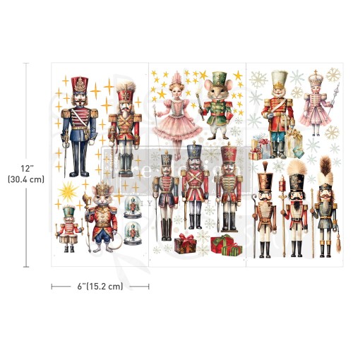 Rub-on Decor Transfers 15x32.5 Nutcracker Christ 672003 Prima