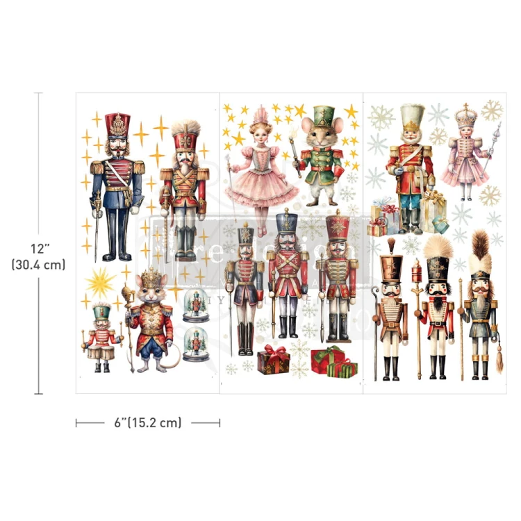 Rub-on Decor Transfers 15x32.5 Nutcracker Christ 672003 Prima