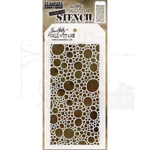 Szablon maska Bubbles kółka Tim Holtz
