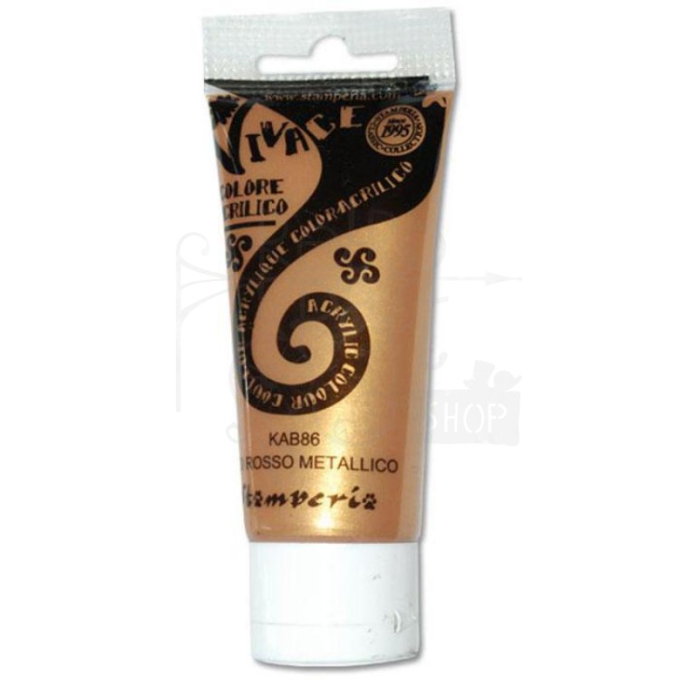 Farba akrylowa Vivace Czerwone Złoto 120ml KAB86G Stamperia