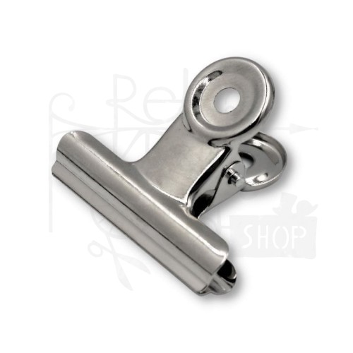 Klips metalowy srebrny 21 mm 1 szt.