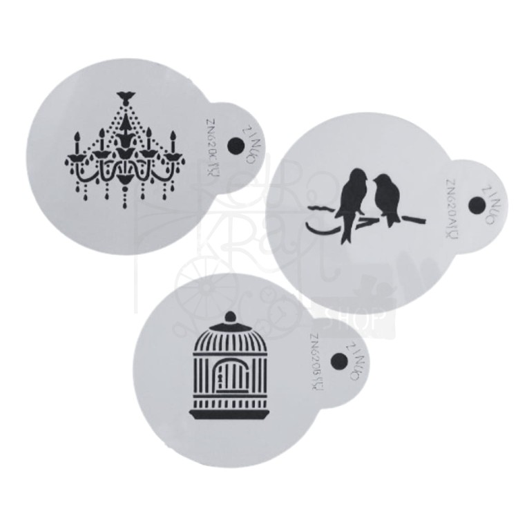 Szablon maska Ornamenty nr 15 - 3 elementy 358166 Pentart
