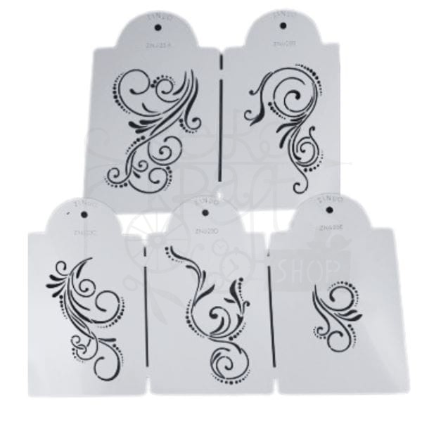 Szablon maska Ornamenty nr 16 - 5 elementów 358167 Pentart