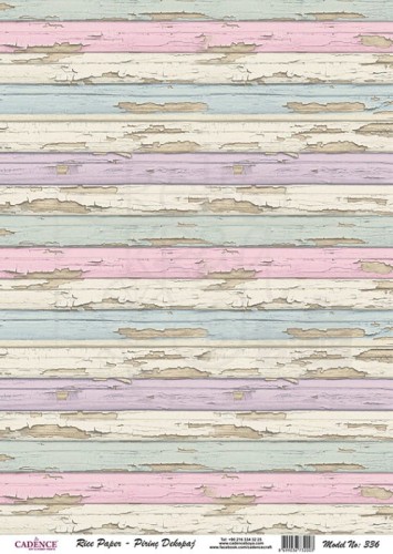 Papier ryżowy do decoupage A4 Pastelowe deski PR0336 Cadence