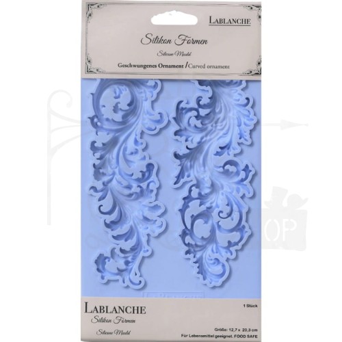 Foremka silikonowa 20x13 Curved ornament LBMF105 LaBlanche