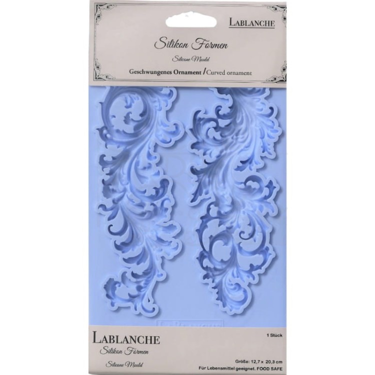 Foremka silikonowa 20x13 Curved ornament LBMF105 LaBlanche