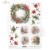 Papier ryżowy do decoupage A4 Zimowe wianki R2444 ITD Collection