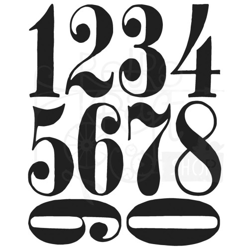 Stempel gumowy kauczukowy Numeric CMS161 Tim Holtz Stampers Anonymous