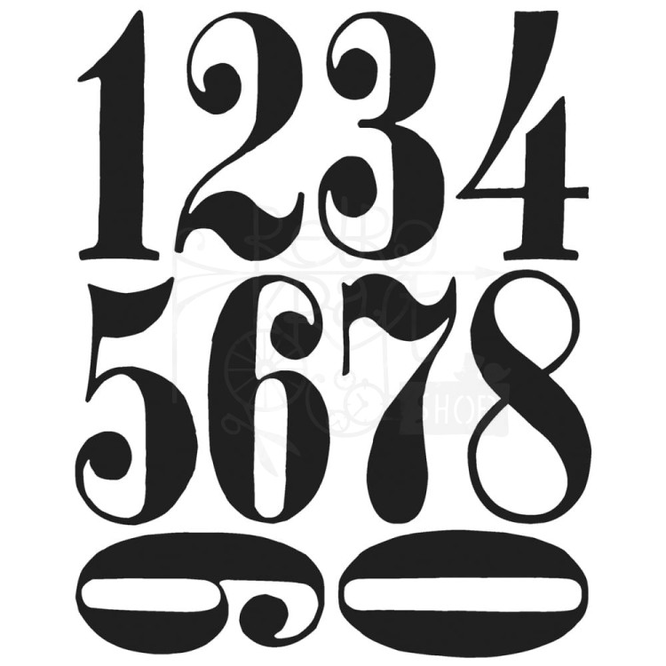 Stempel gumowy kauczukowy Numeric CMS161 Tim Holtz Stampers Anonymous