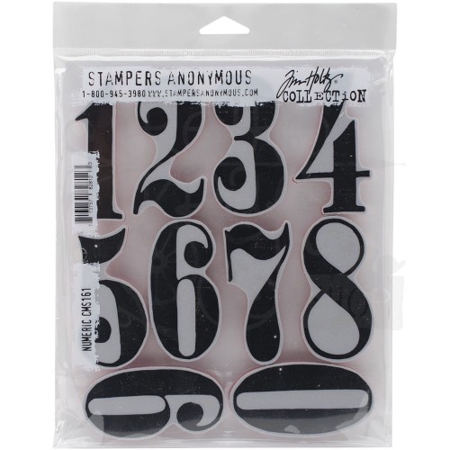 Stempel gumowy kauczukowy Numeric CMS161 Tim Holtz Stampers Anonymous