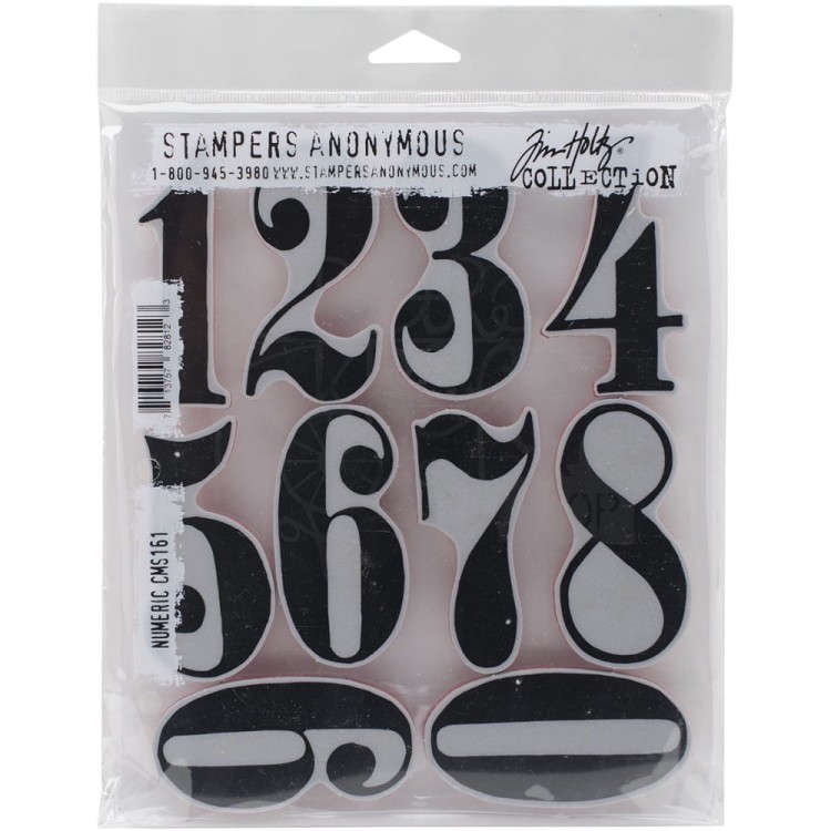 Stempel gumowy kauczukowy Numeric CMS161 Tim Holtz Stampers Anonymous