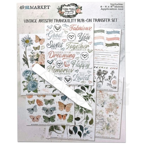 Rub-On transfer 15x20cm Vintage Artistry Tranquility 6 arkuszy VAT-39654 49 And Market