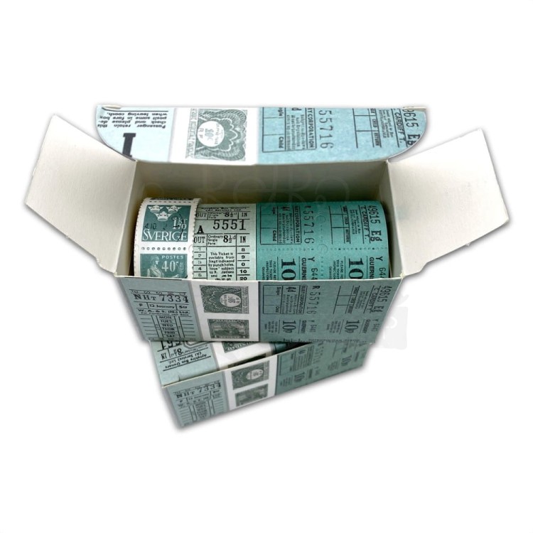 Ozdoby papierowe na rolce Ticket Essentials Color Swatch Eucalyptus 3 rolki CSE-39890 49 And Market