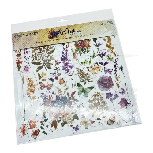 Rub-On transfer 30x30cm ARToptions Plum Grove 1 arkusz APG-38480 49 And Market