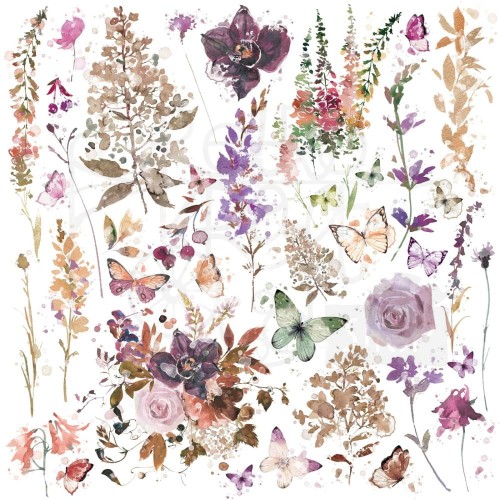 Rub-On transfer 30x30cm ARToptions Plum Grove 1 arkusz APG-38480 49 And Market