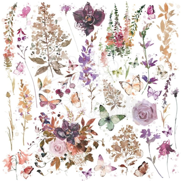 Rub-On transfer 30x30cm ARToptions Plum Grove 1 arkusz APG-38480 49 And Market