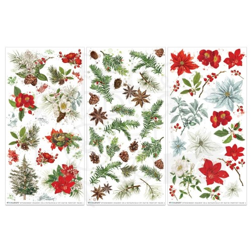 Rub-On transfer 15x30cm Evergreen Season Botanical 3 arkusze ES-28492 49 And Market