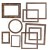 Ozdoby tekturowe ramki Evergreen Season Chipboard Frames 9szt ES-28560 49 And Market
