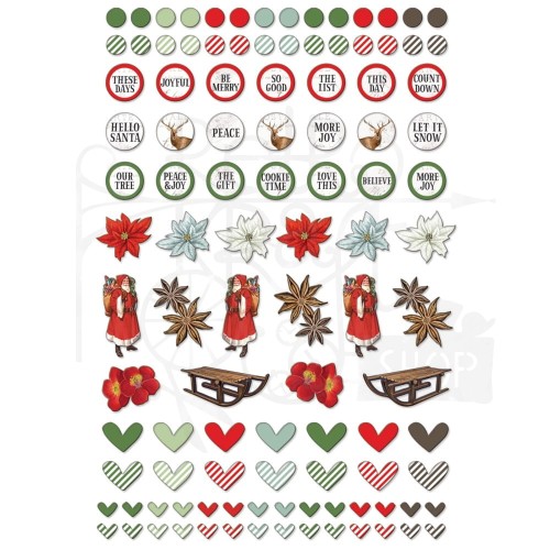 Naklejki epoksydowe Evergreen Season Wishing Bubbles and Baubles 107szt ES-28584 49 And Market