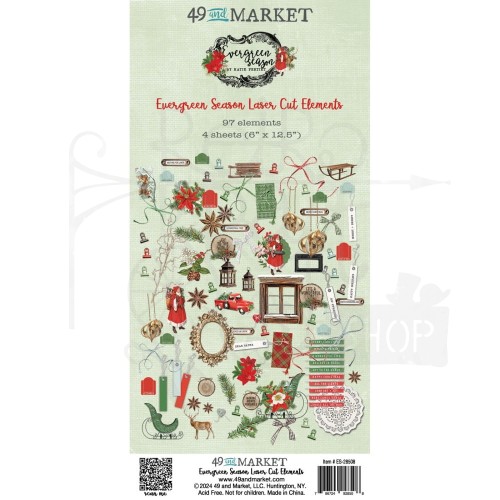 Ozdoby papierowe Die-cuts Evergreen Season Elements 97szt ES-28508 49 And Market