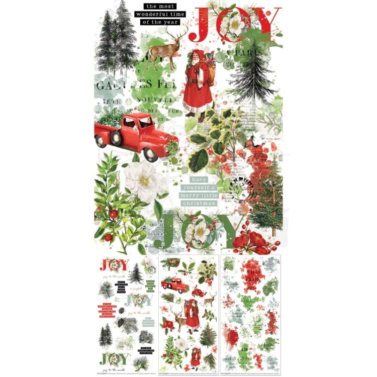 Rub-On transfer 15x30cm Evergreen Season Essentials 3 arkusze ES-28485 49 And Market