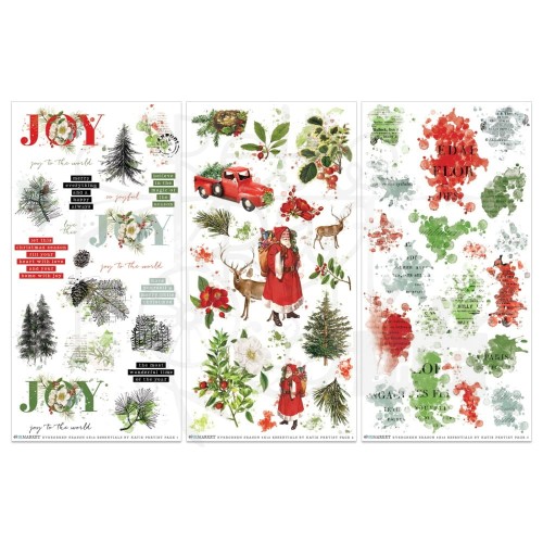 Rub-On transfer 15x30cm Evergreen Season Essentials 3 arkusze ES-28485 49 And Market