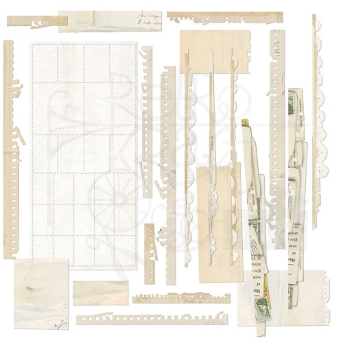 Ozdoby papierowe Die-cuts Curators Essential 46 elementów C-37094 49 And Market