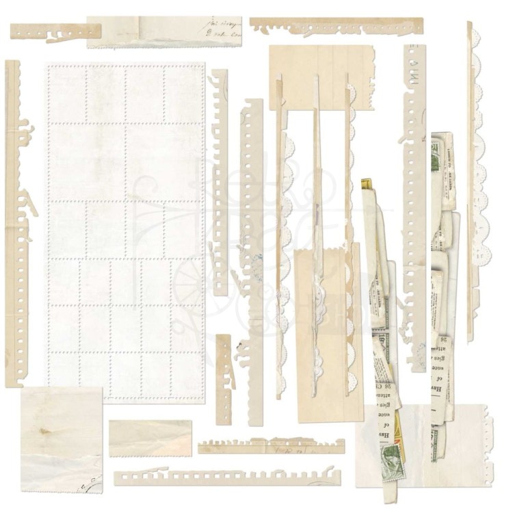 Ozdoby papierowe Die-cuts Curators Essential 46 elementów C-37094 49 And Market