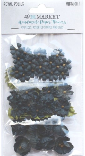 Kwiaty kwiatki papierowe Royal Posies Midnight 49szt RP-34062 49 And Market